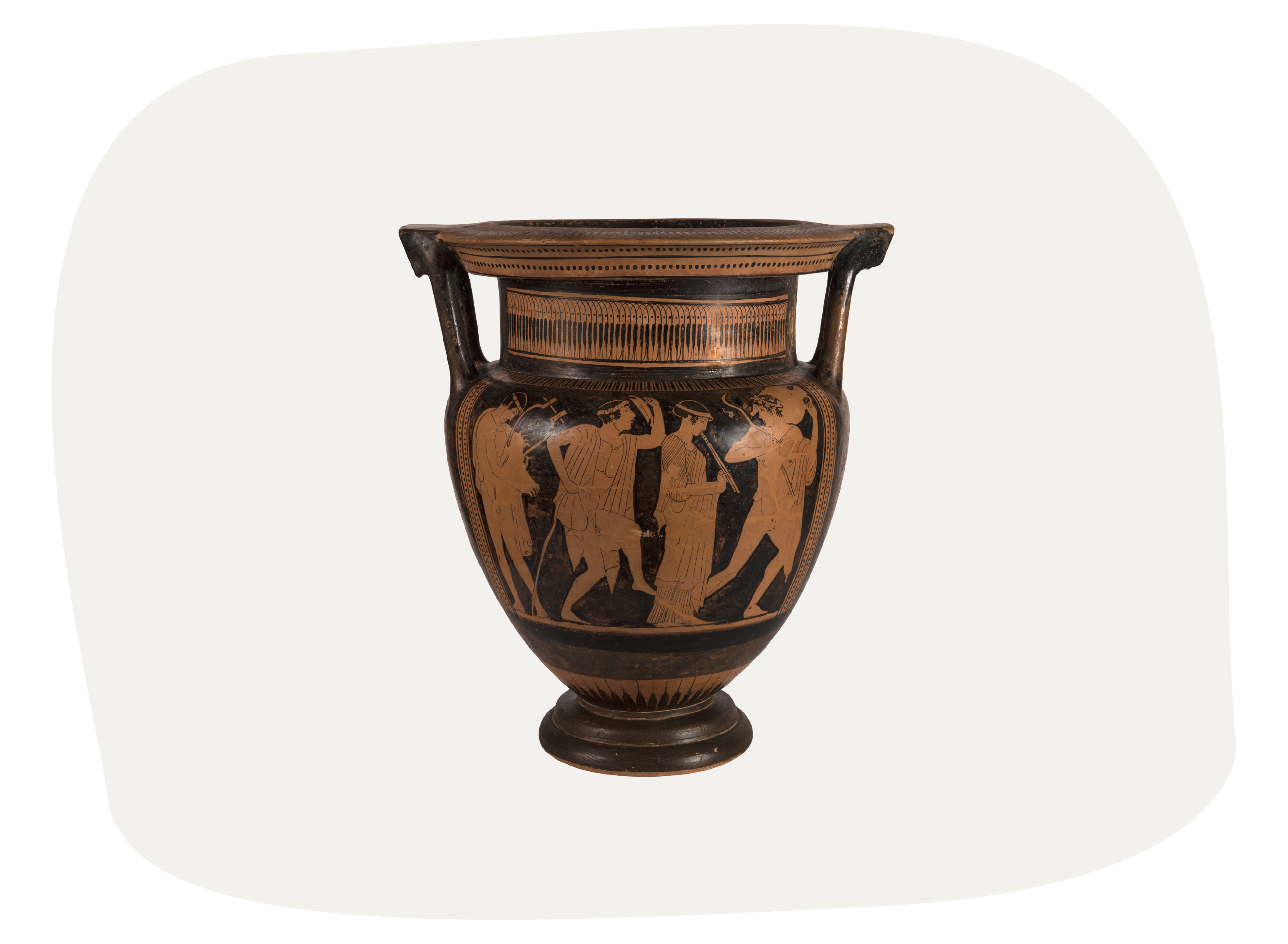 Conversation about an ancient vase